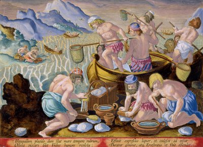 Natives Fishing for Giant Clams on the Indus, plate 102 from 